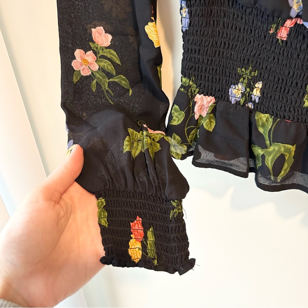Reformation Hearth Top Night Bloom Size 0 - Picture 11 of 11